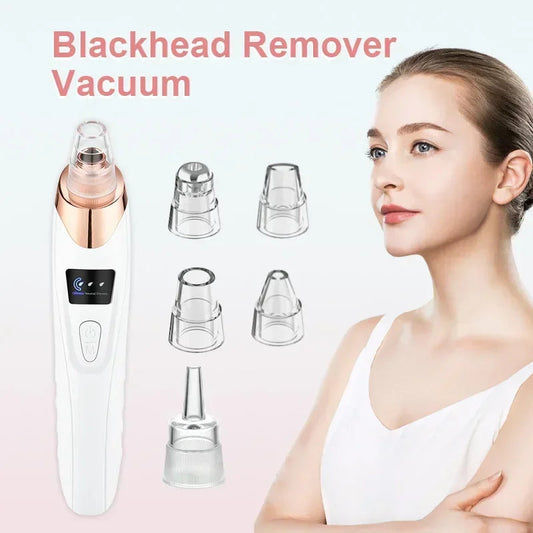 RT HiveĀ® Derma Suction Rechargeable Blackhead Remover | 5 Suction Levels Pore Vacuum Cleaner