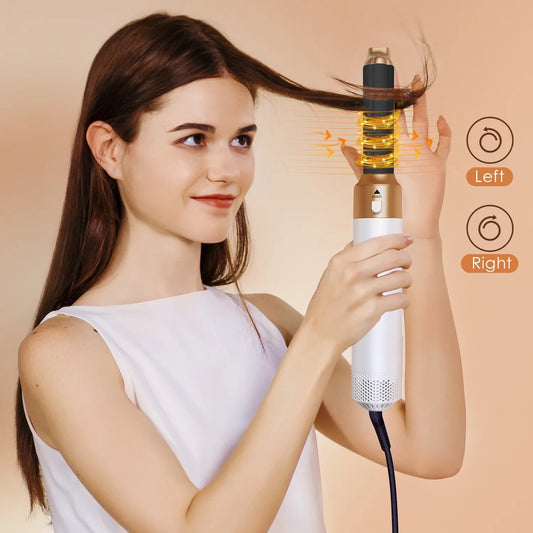 RT HiveĀ® 5-in-1 Hair Dryer & Styling Brush | Straightener, Curler & Blow Dryer Air Comb Kit - RT Hive
