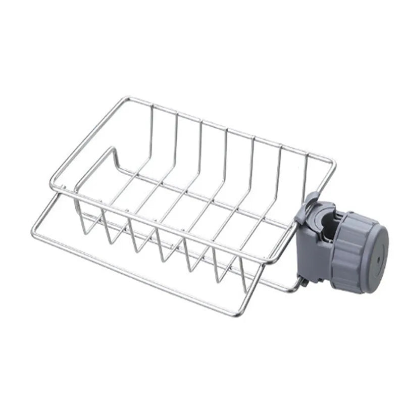 RT Hive® Stainless Steel Faucet Rack | Sink Storage Organizer for Kitchen & Bathroom
