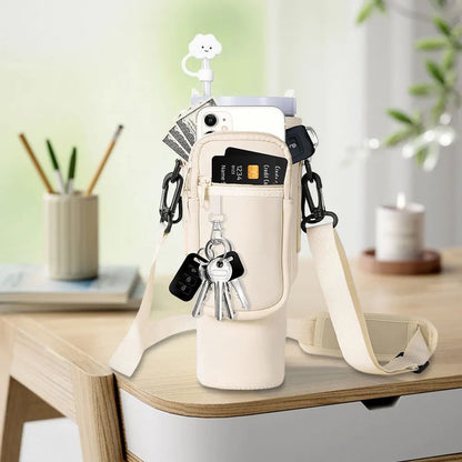 RT Hive® Adjustable Tumbler Bag | Portable Water Bottle Carrier Bag with Shoulder Strap - RT Hive