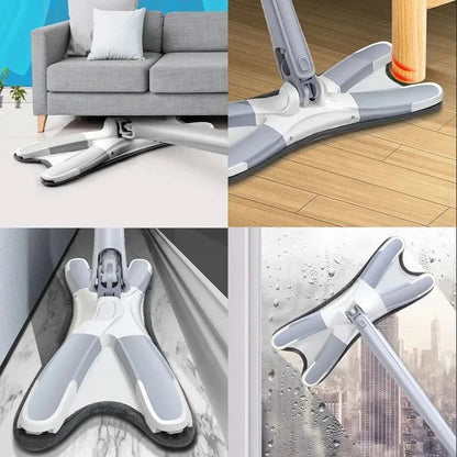 RT Hive® X-Type Floor Mop 360° Rotatable Hand-Free Squeeze Mop | Wet & Dry Cleaning Tool - RT Hive