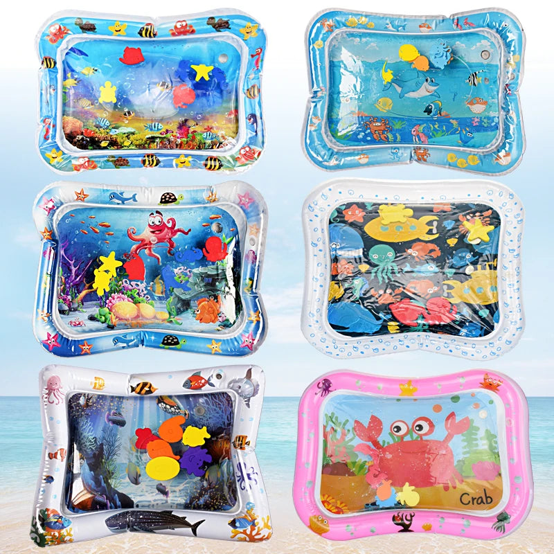 RT Hive® Inflatable Baby Water Play Mat | PVC Tummy Time Cushion for Infants & Toddlers - RT Hive