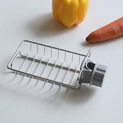 RT Hive® Stainless Steel Faucet Rack | Sink Storage Organizer for Kitchen & Bathroom