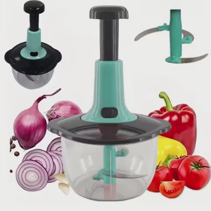RT Hive® Meat & Vegetable Push Chopper – Manual Food Cutter | Fast Push Down Kitchen Chopper