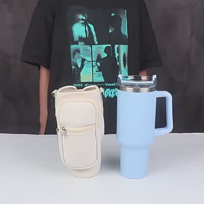 RT Hive® Adjustable Tumbler Bag | Portable Water Bottle Carrier Bag with Shoulder Strap