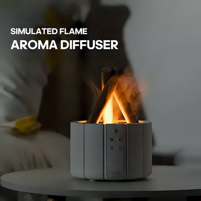 RT Hive® H9 Bonfire Aroma Diffuser & Ultrasonic Flame Humidifier, LED Campfire with Remote (USB) - RT Hive